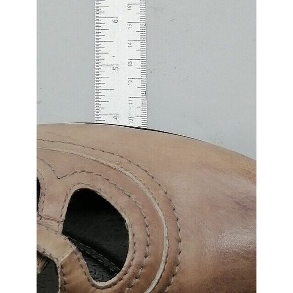 Clarks Pumps Womens Brown 10 Slip On Mary Jane Leather Buckle Strap Low Heel - Picture 7 of 12